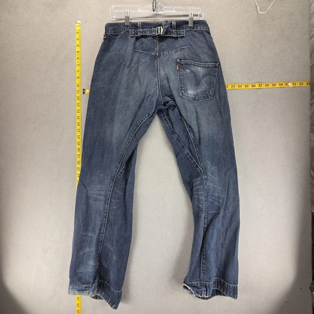 Vintage Levis Engineered Jeans Mens 30x32 Blue Twisted Buckle Back One Pocket